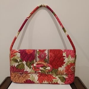 Floral Quilted Shoulder Bag - Multicolor